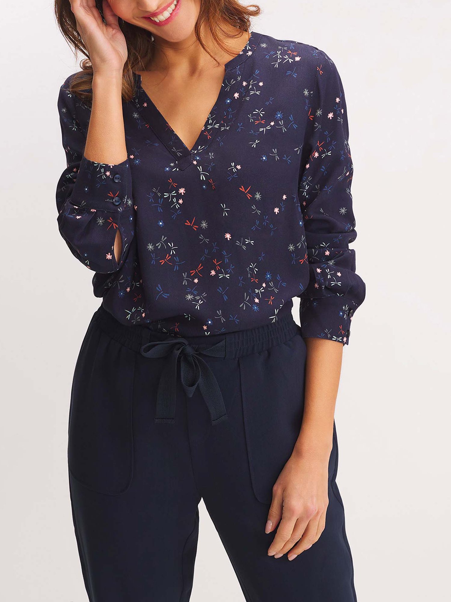 Blouse Femme A Motif Marine