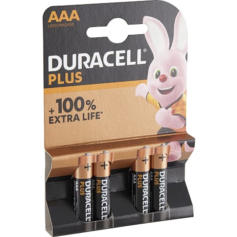 Duracell Plus AAA batterier 4-pak