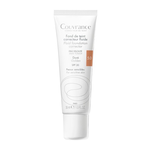 Avène Couvrance Base Fluida Corretora de Efeito Natural 5.0 Dourado SPF20 30ml