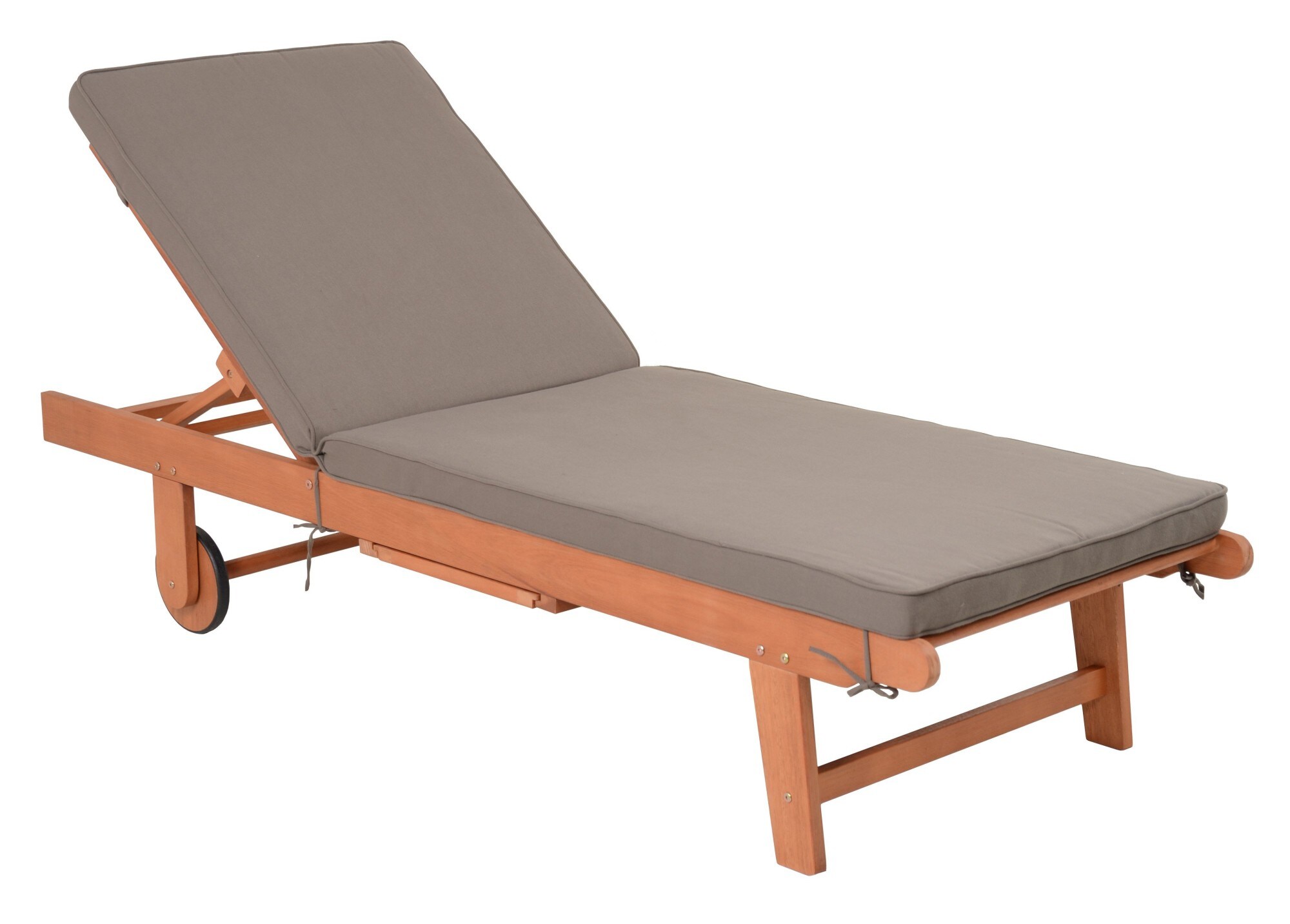 Sonnenliege SAN DIEGO braun +Auflage Gartenliege Liege Relaxliege Gartenmöbel