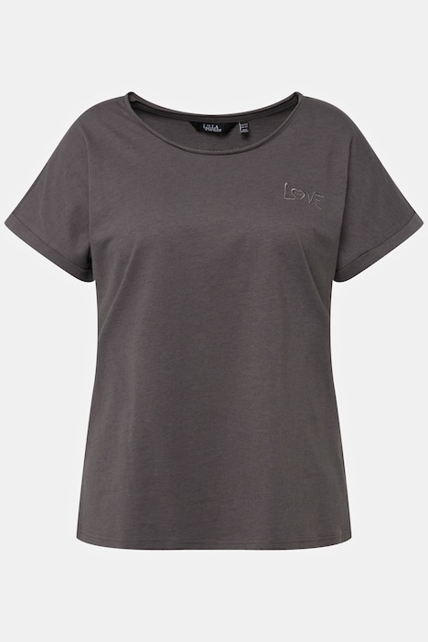 Loungewear-Shirt, Oversized, Stickerei, Rundhals, Halbarm