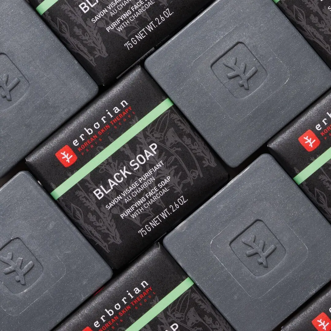 Erborian - Black Soap Savon Visage Purifiant au Charbon- Purifiant et matifiant