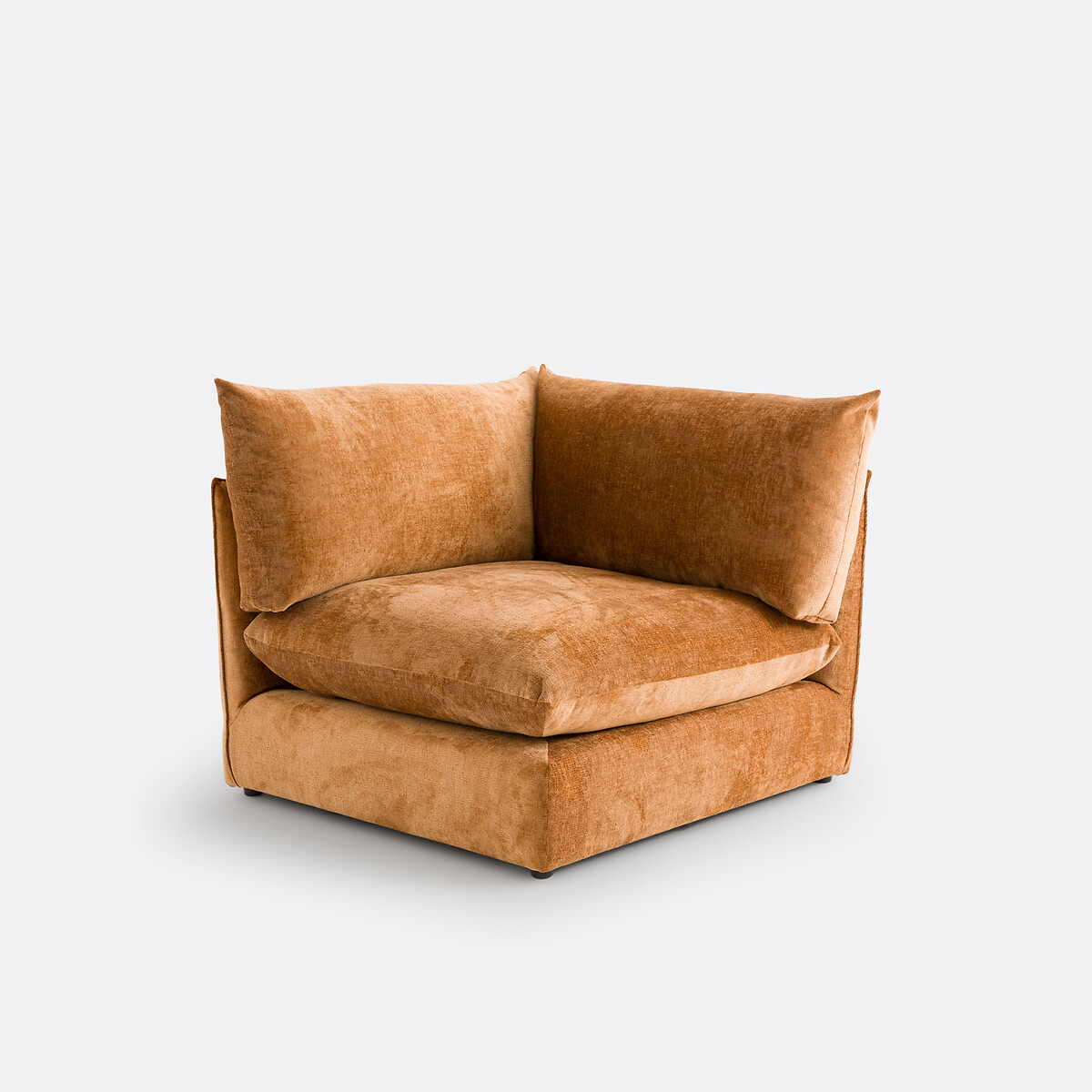 LA REDOUTE INTERIORS<br>Banco modular de getextureerd fluweel, Malo