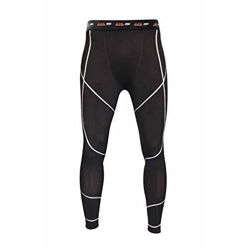 Calça de compressão masculina para ciclismo, preta.