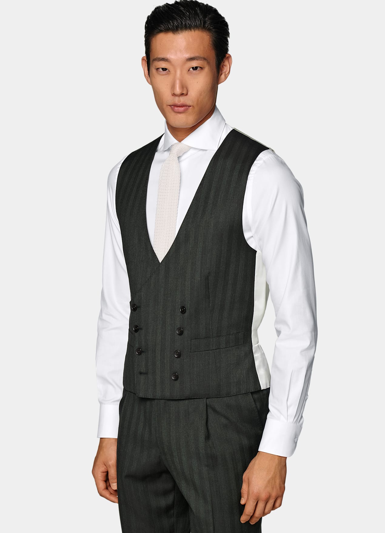 Gilet de costume vert foncé