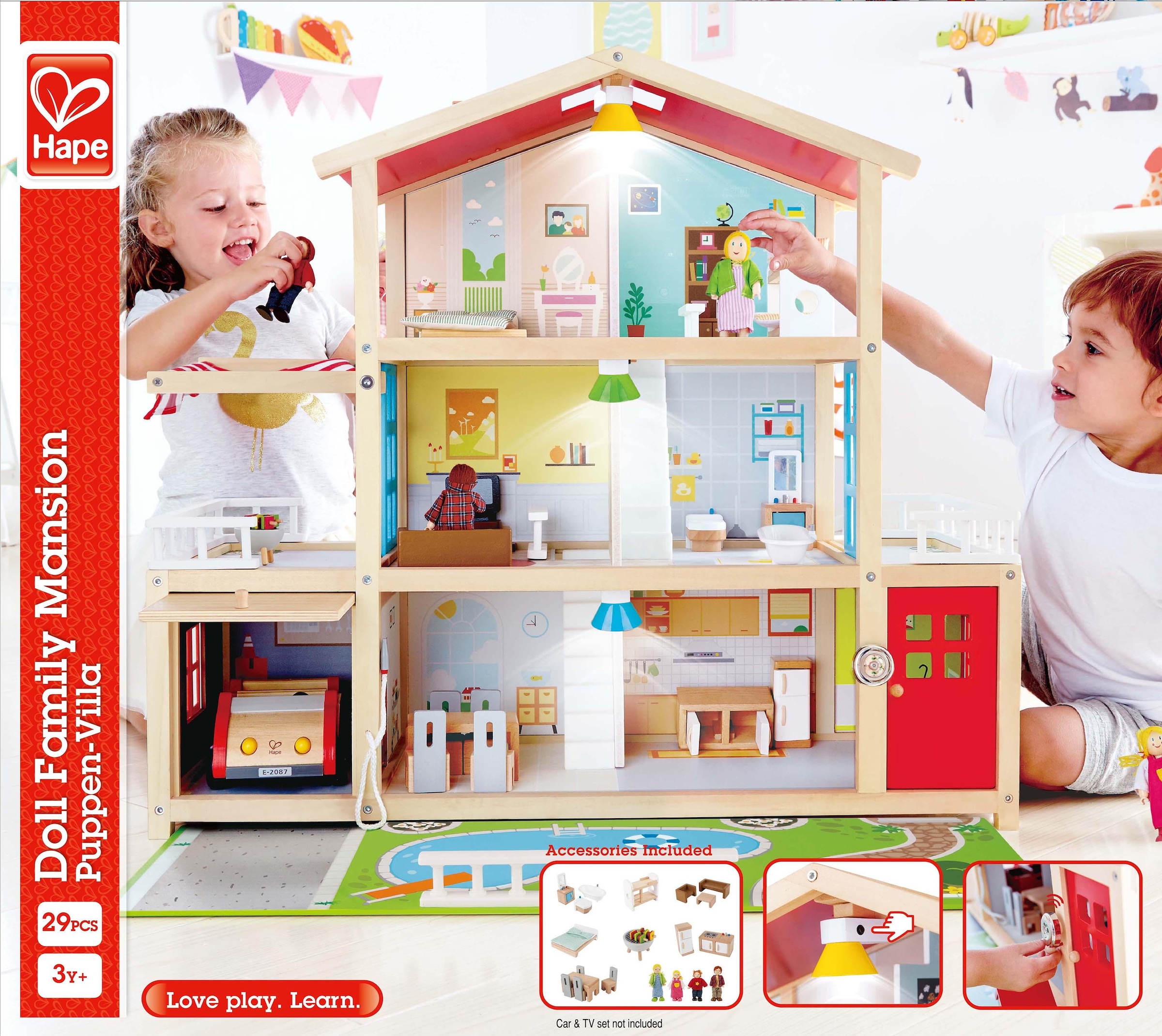 Hape Puppenhaus »Puppen-Villa« inkl. Puppenmöbel