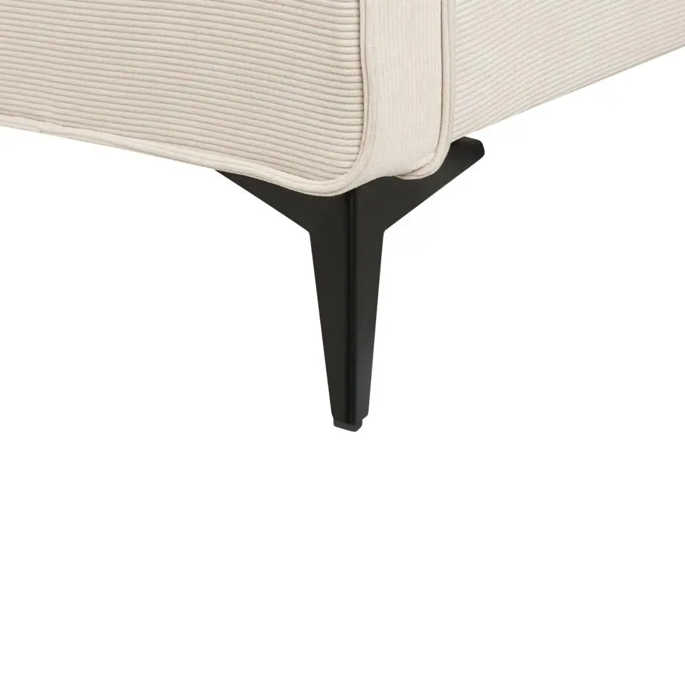 VALOGNES - Tweepersoonsbed - Beige - 180 x 200 cm - Corduroy