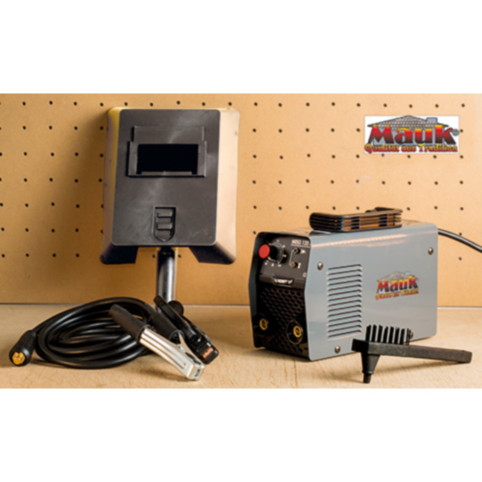 MAUK Inverter MMA Elektroden Schweisgerät Basic 120A mit umfangreichem Zubehör