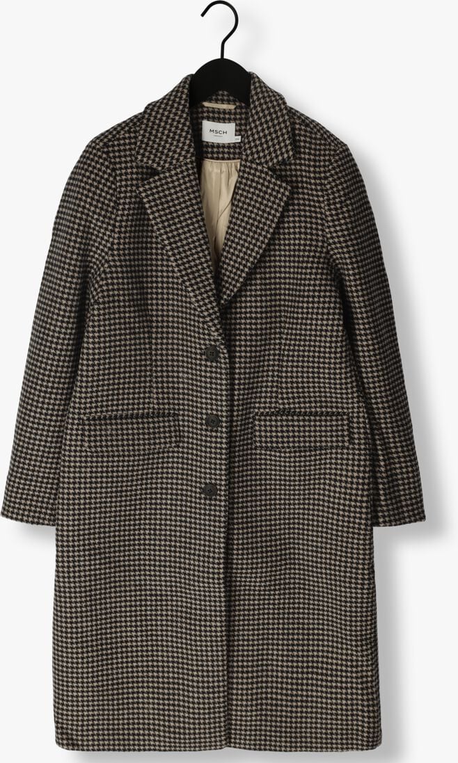 MSCH COPENHAGEN gebroken wit msch copenhagen mantel mschgenesis long jacket chk