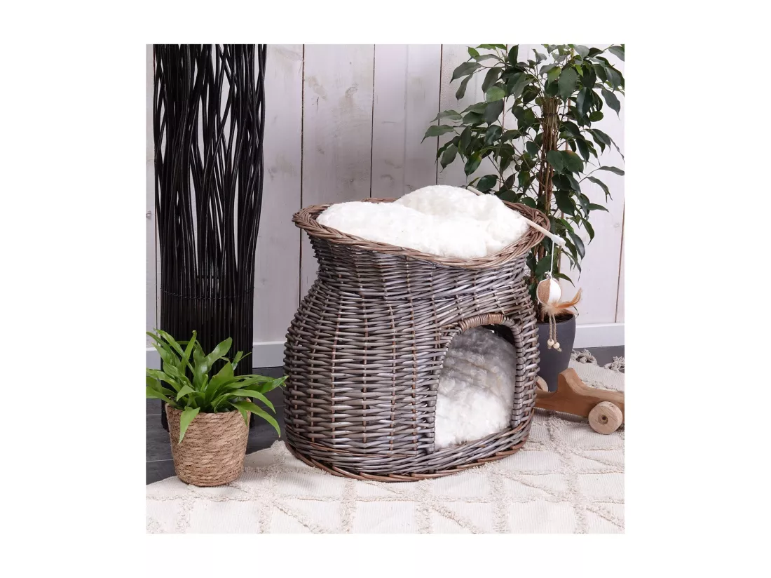 MAISON DES CHATS Caverne Luna gris