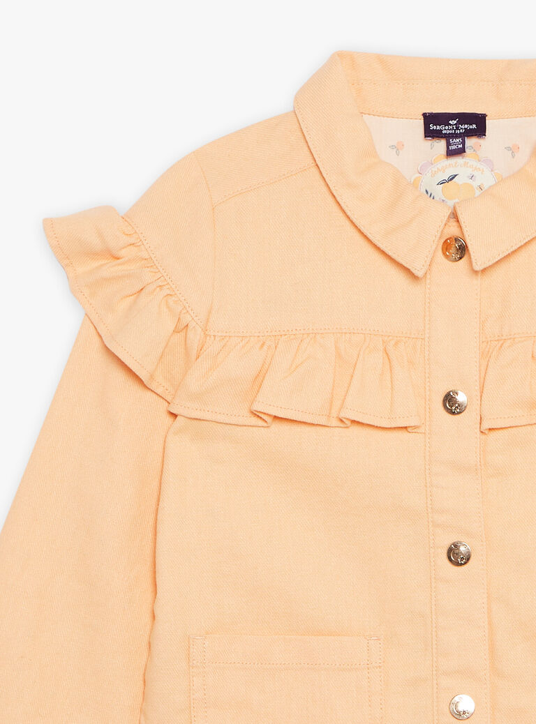 Veste orange clémentine à volants