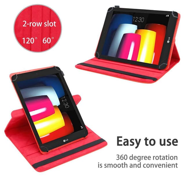 LG G Pad IV (8.0 tomme) Pungetui Cover (Rød)