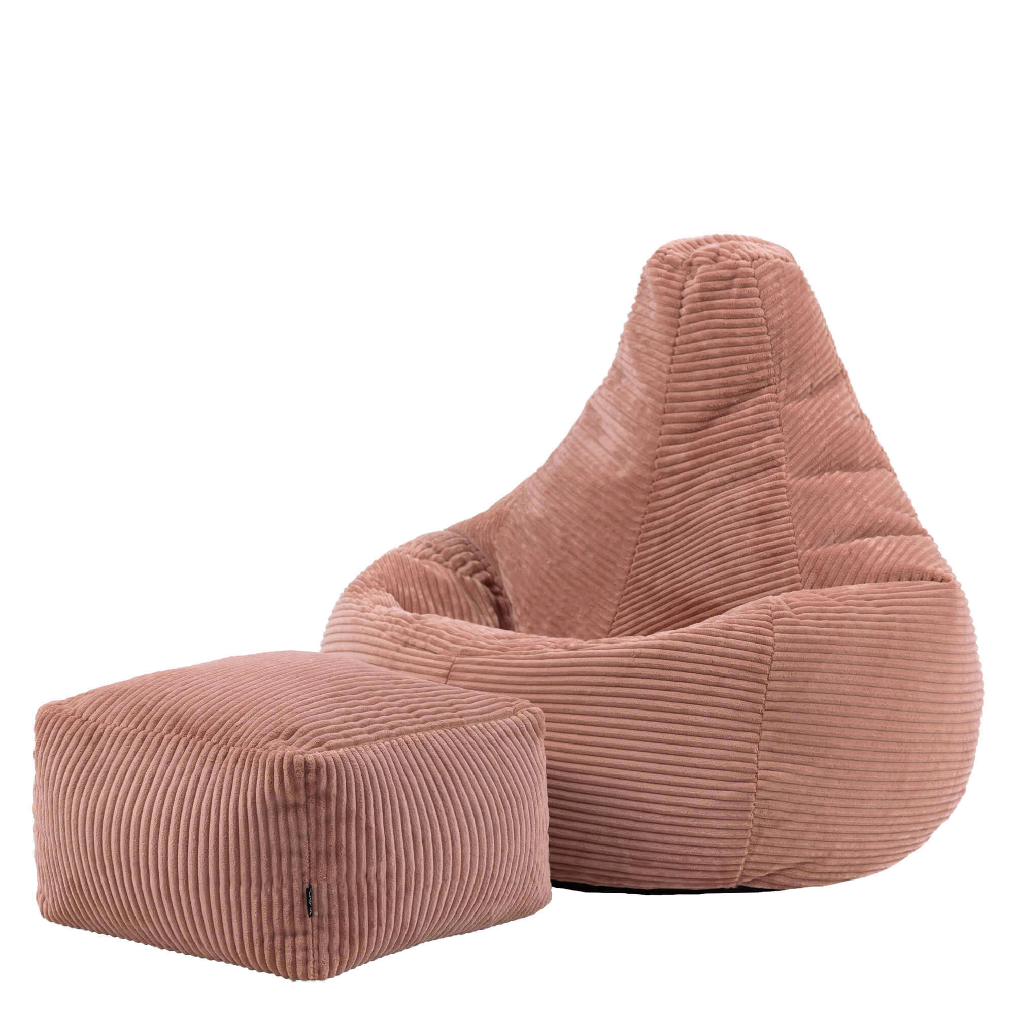 icon Dalton Zitzak met Poef - Ribfluweel - Roze