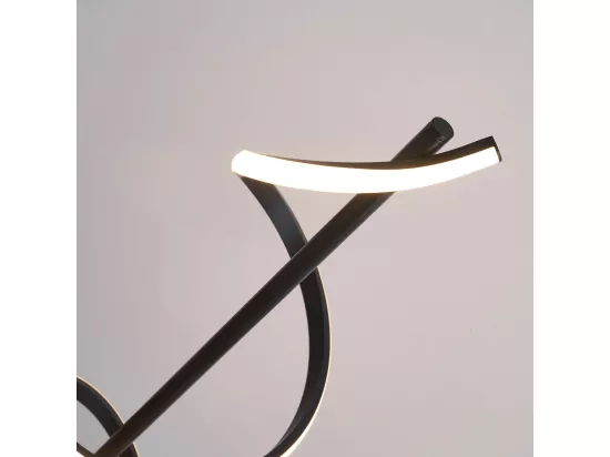 Grande lampe LED cascade spirale noire - Simaria