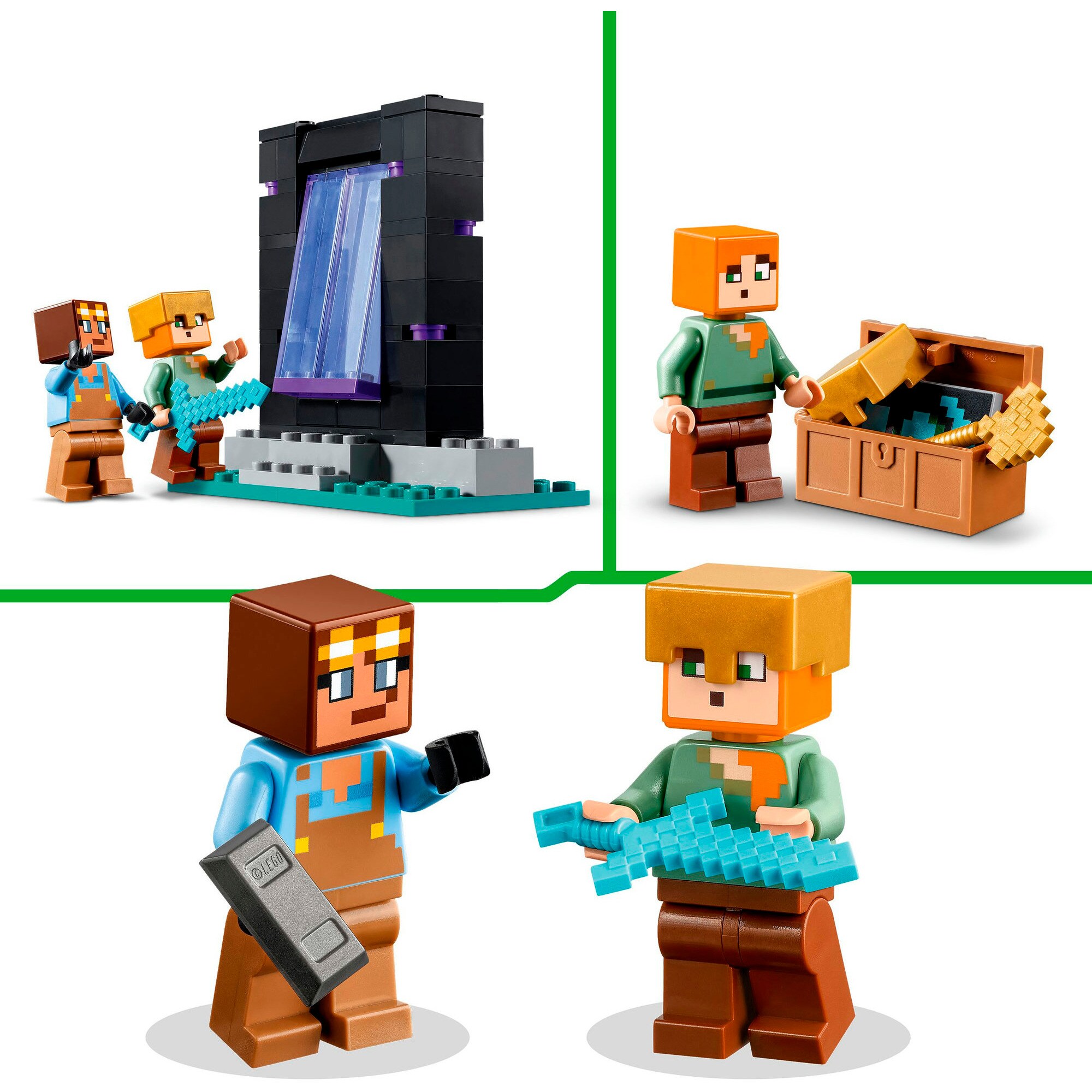 LEGO Konstruktionsspielzeug Minecraft Die Waffenkammer