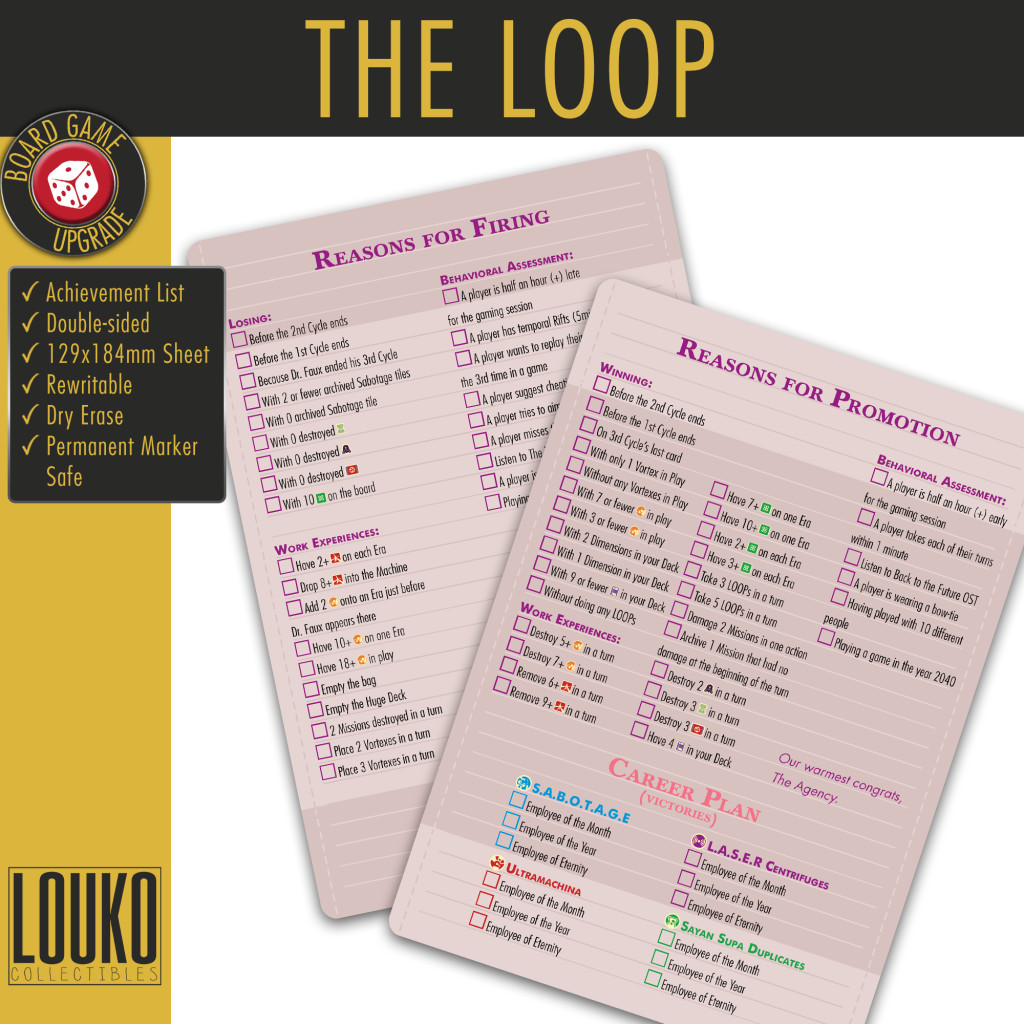 Journal d'accomplissement réinscriptible pour The Loop
