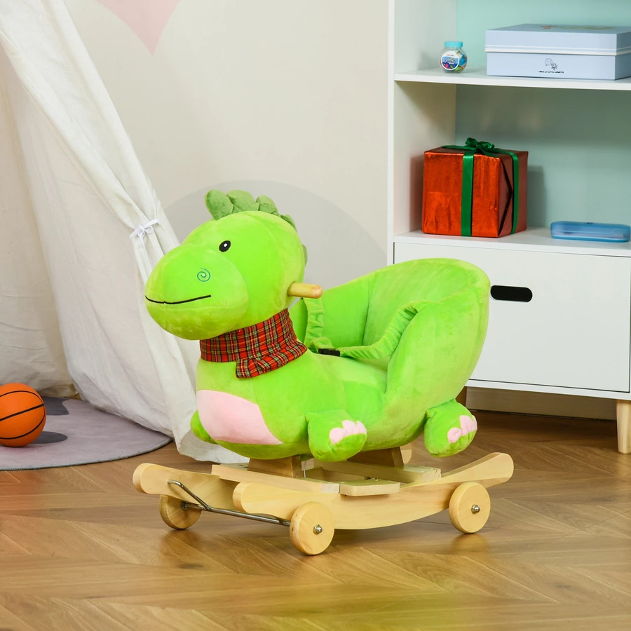 HOMCOM Schaukeltier als Drache grün