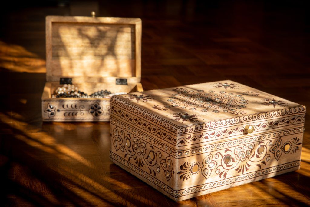 2er-Set Schatullen 'Otavalo', natur, schwarz von fischer's lagerhaus