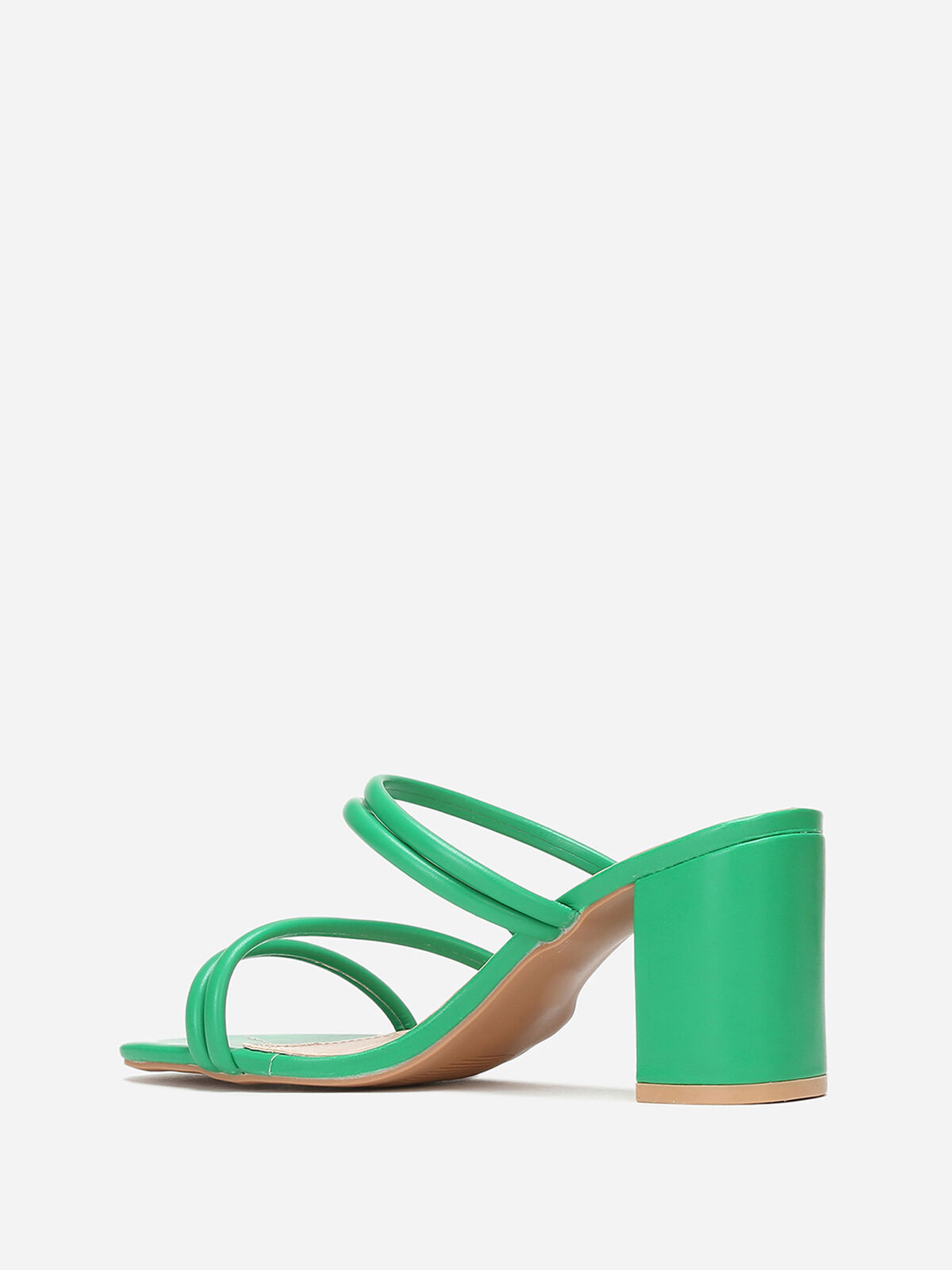 Mules à talon multi brides- Vert
