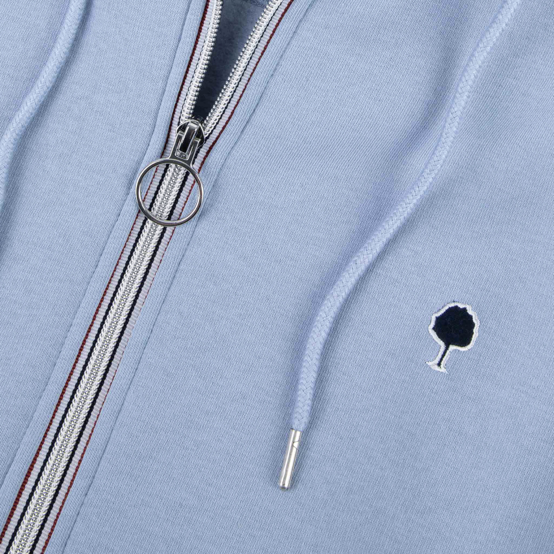 Sweat à capuche bleu clair ip tricolore coton et coton recyclé - modèle mesnil