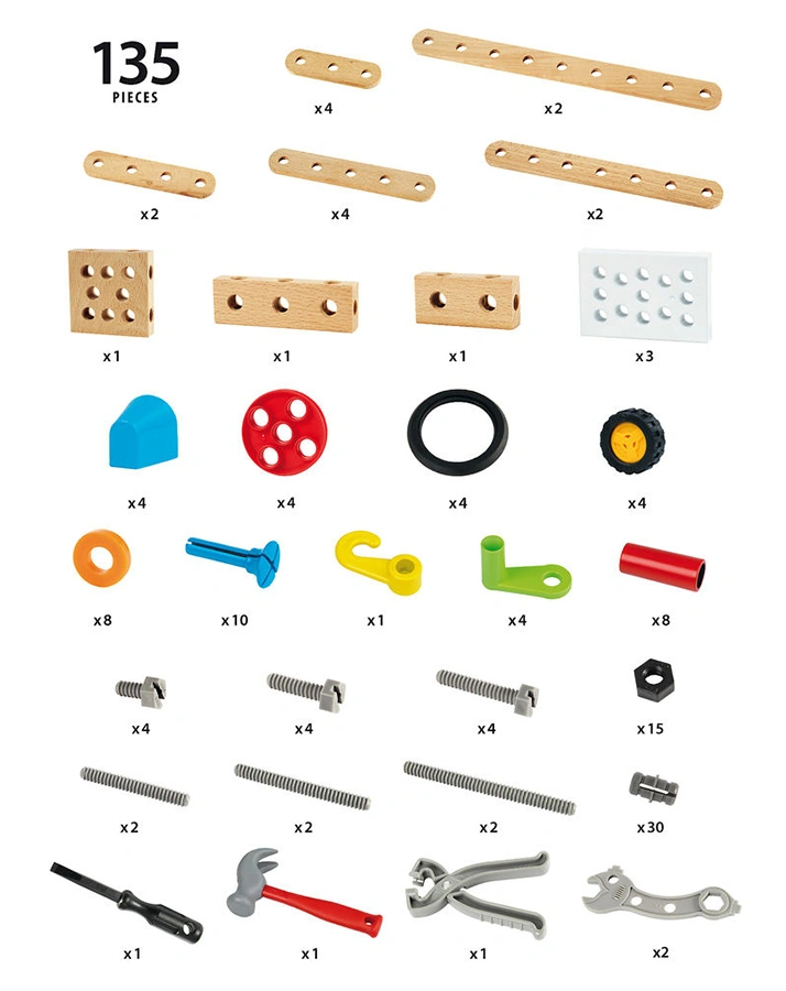 Bau-Set BUILDERS BOX 135-teilig in bunt