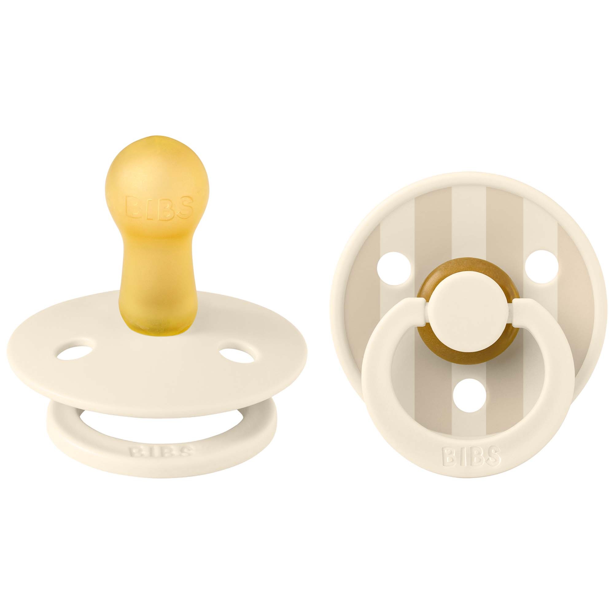 Bibs fopspeen Studio Round size 2 - 2 stuks beige
