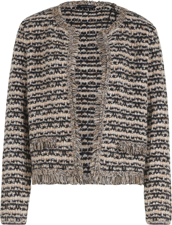 Betty Barclay Strickjacke Kurz Black-beige