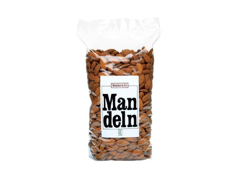 Mahler & Co. Bio Mandeln 1 kg Ganze Mandeln mit Schale