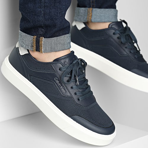 Baskets Low Top Lace Up Knit 0922 Navy Light Grey