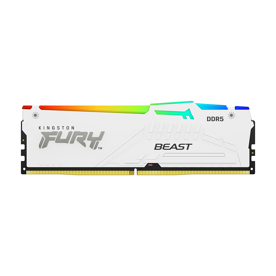 Kingston Fury Beast White RGB - 1 x 16 Go (16 Go) - DDR5 6000 MHz - CL36