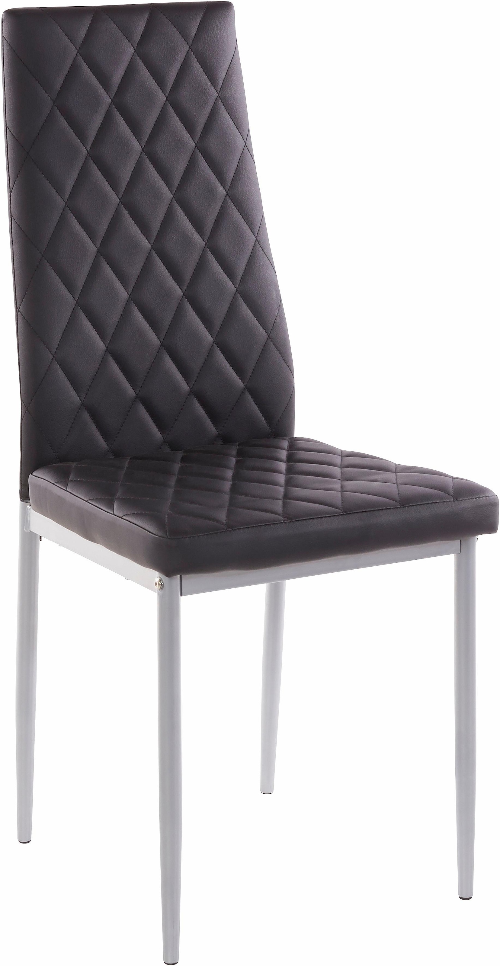 INOSIGN Essgruppe Set, 5 Stk. tlg. 160 cm breiter Glastisch, verschiedene Farbvarianten der Stuhlbezüge