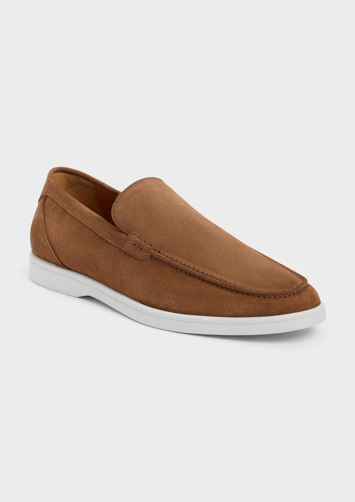 Mocassins en cuir nubuck taupe