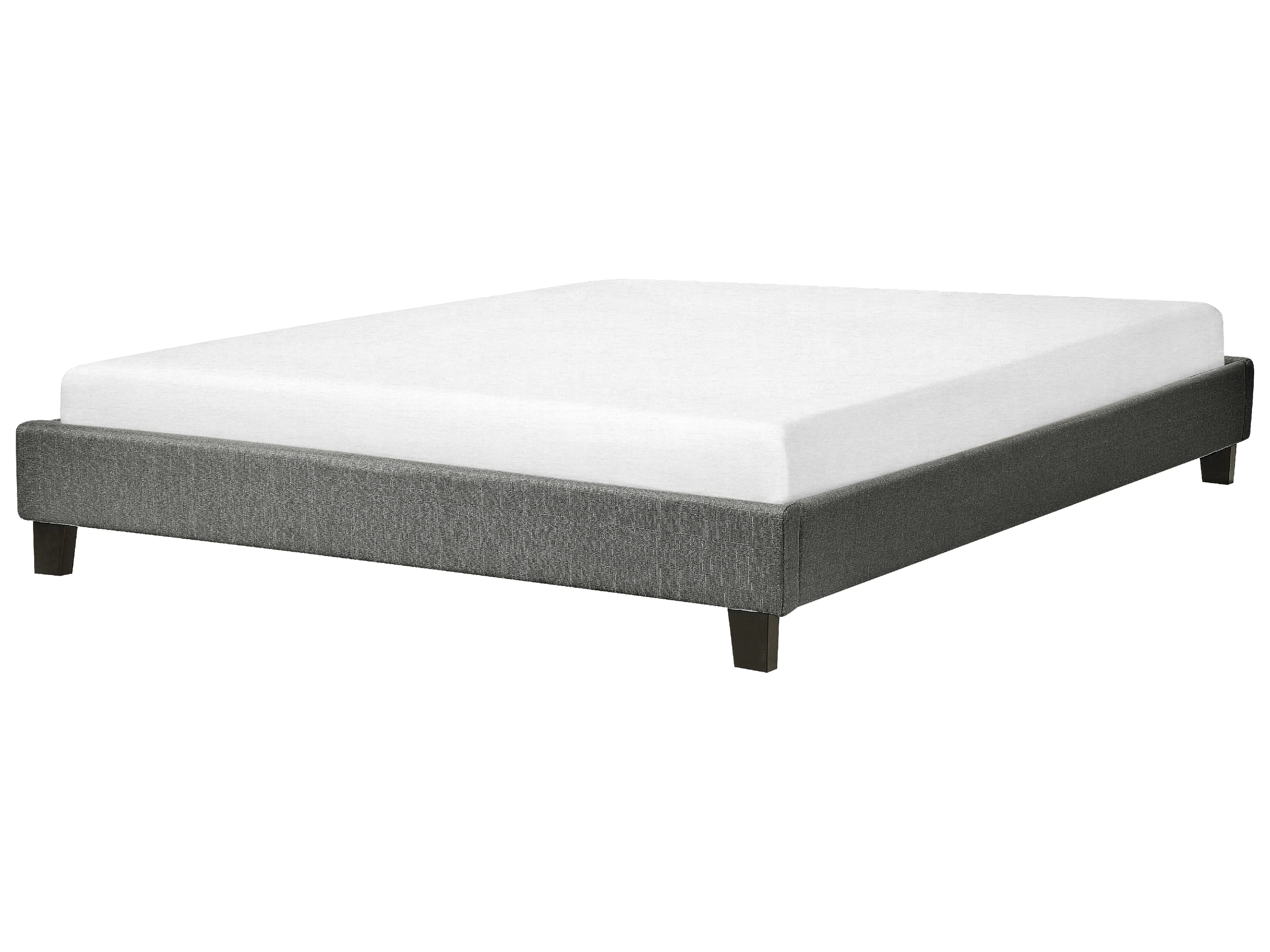 Bed zonder hoofdbord Stof ROANNE 160 x 200 cm Grijs