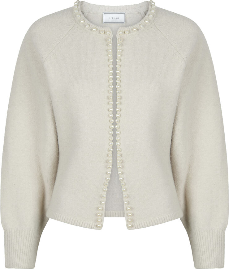 Neo Noir Lilly Pearl Knit Cardigan Ivory