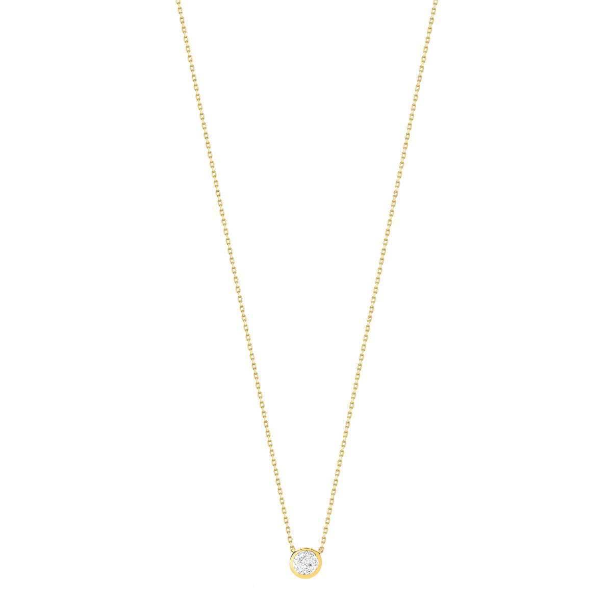 Collier or 375 2 tons diamant 42 cm