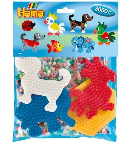 Hama Midi Perles?t - 3000 stk. + 4 Plader - Multifarvet