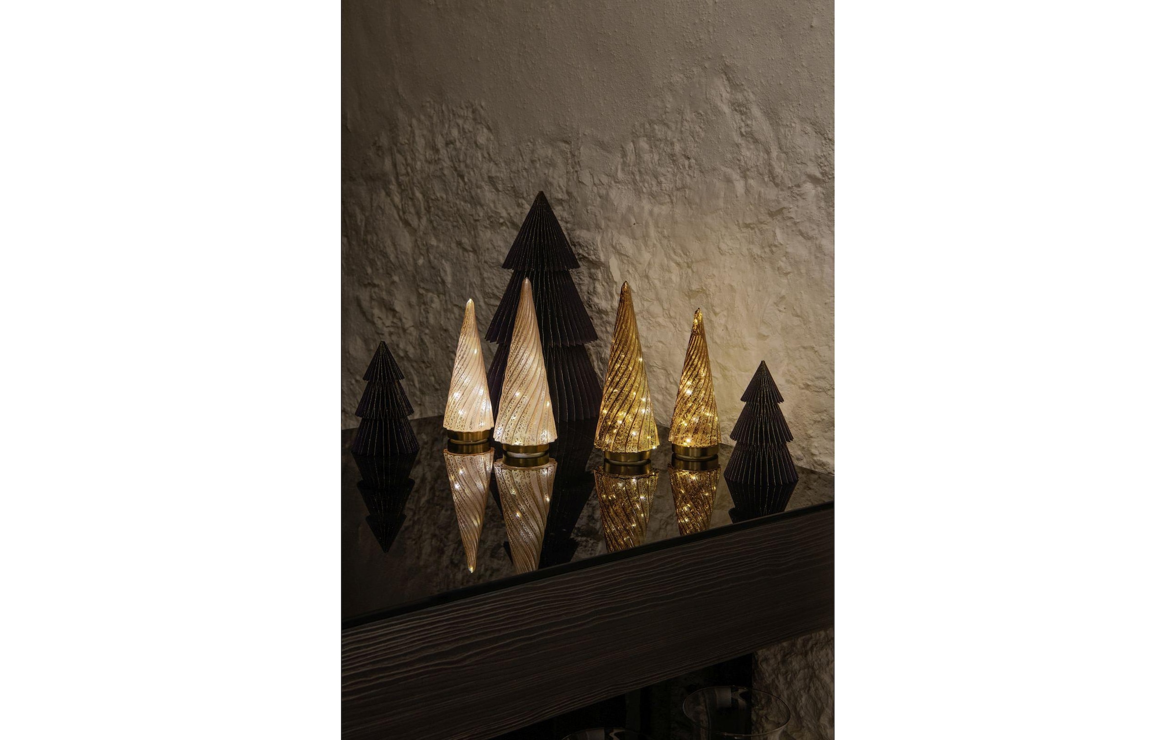 STT LED Dekofigur »tree rose, 33« Warmweiss