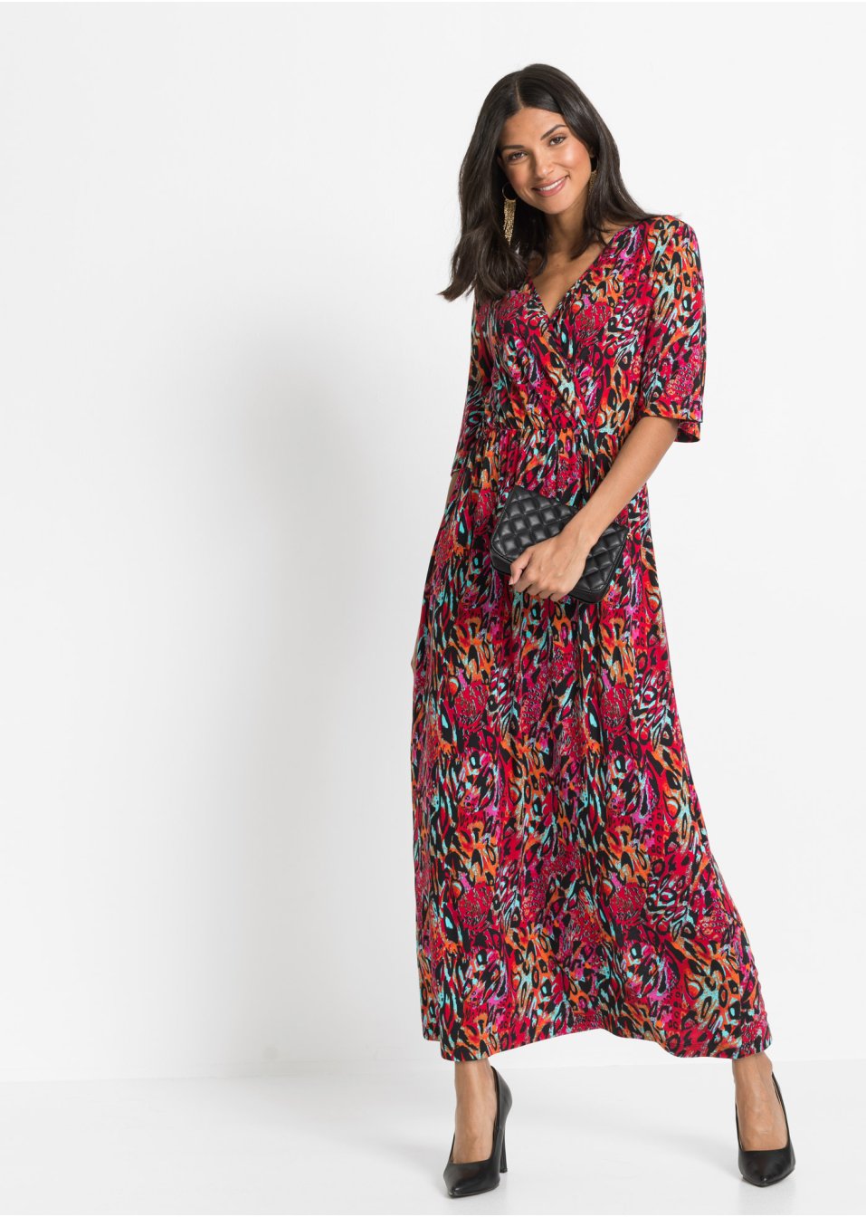 Robe avec décolleté plongeant