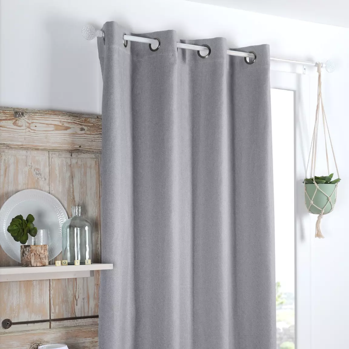 Rideau obscurcissant (140 x 180 cm) Copenhague Gris perle