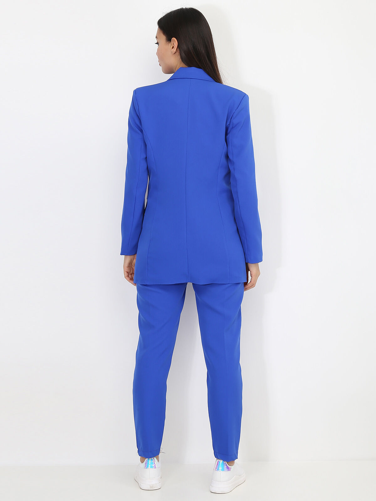 Ensemble tailleur droit- Bleu