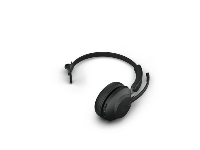 Jabra Headset Evolve2 65 Mono MS  Schwarz, USB-A Jabra Bluetooth Headset für das Büro, Home Office oder für Unterwegs