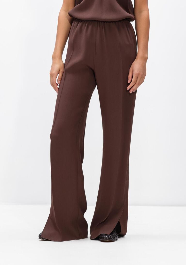 bruine forte forte pantalon envers satin matte elasticated regular pants