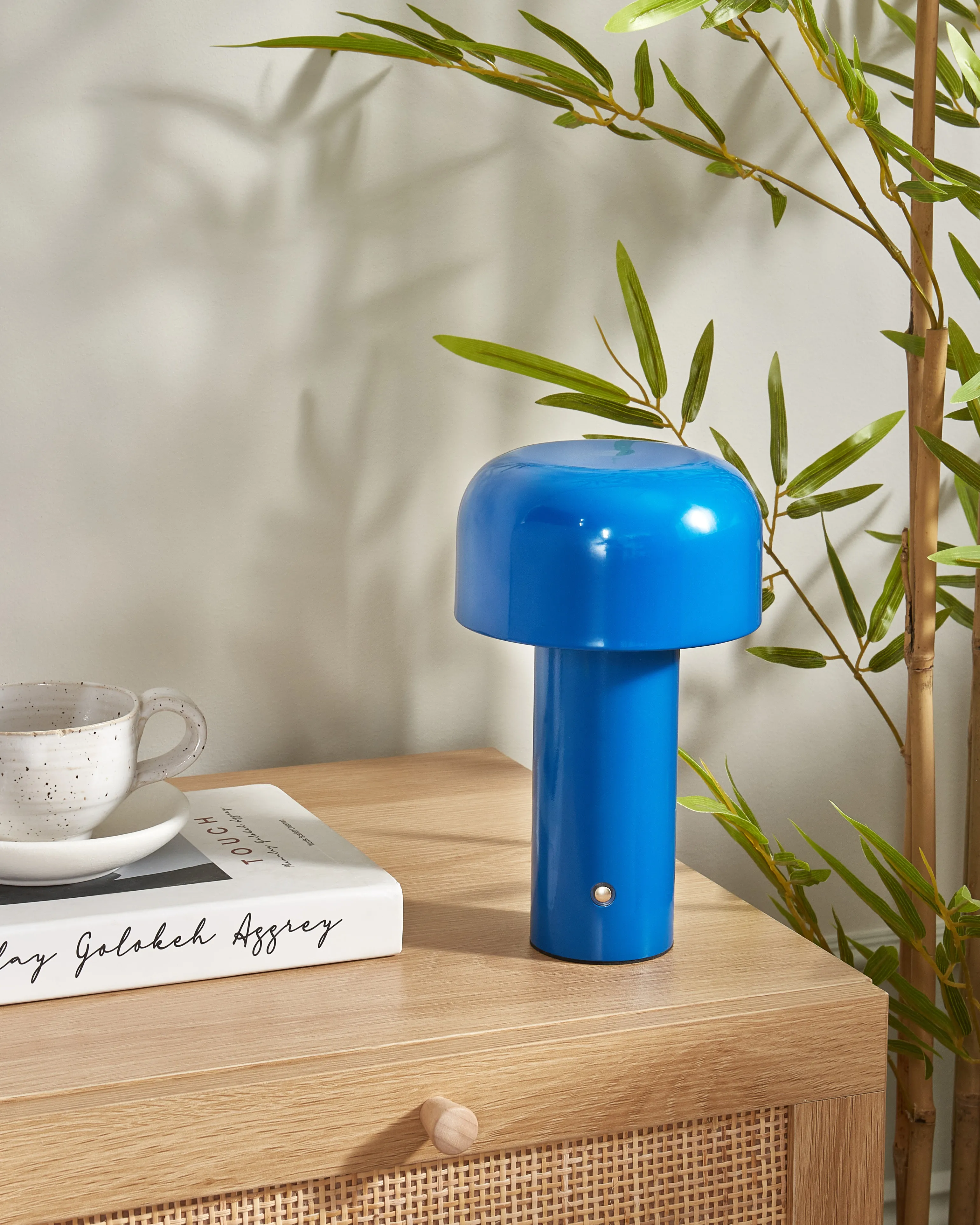LED draadloze tafellamp BESOS met dimmer Metaal Blauw