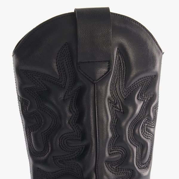 Harper leren dames western boots zwart