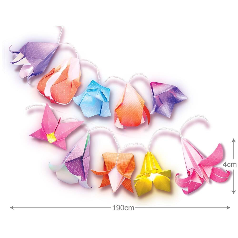 4M KidzMaker - Origami Blumen Lichterkette