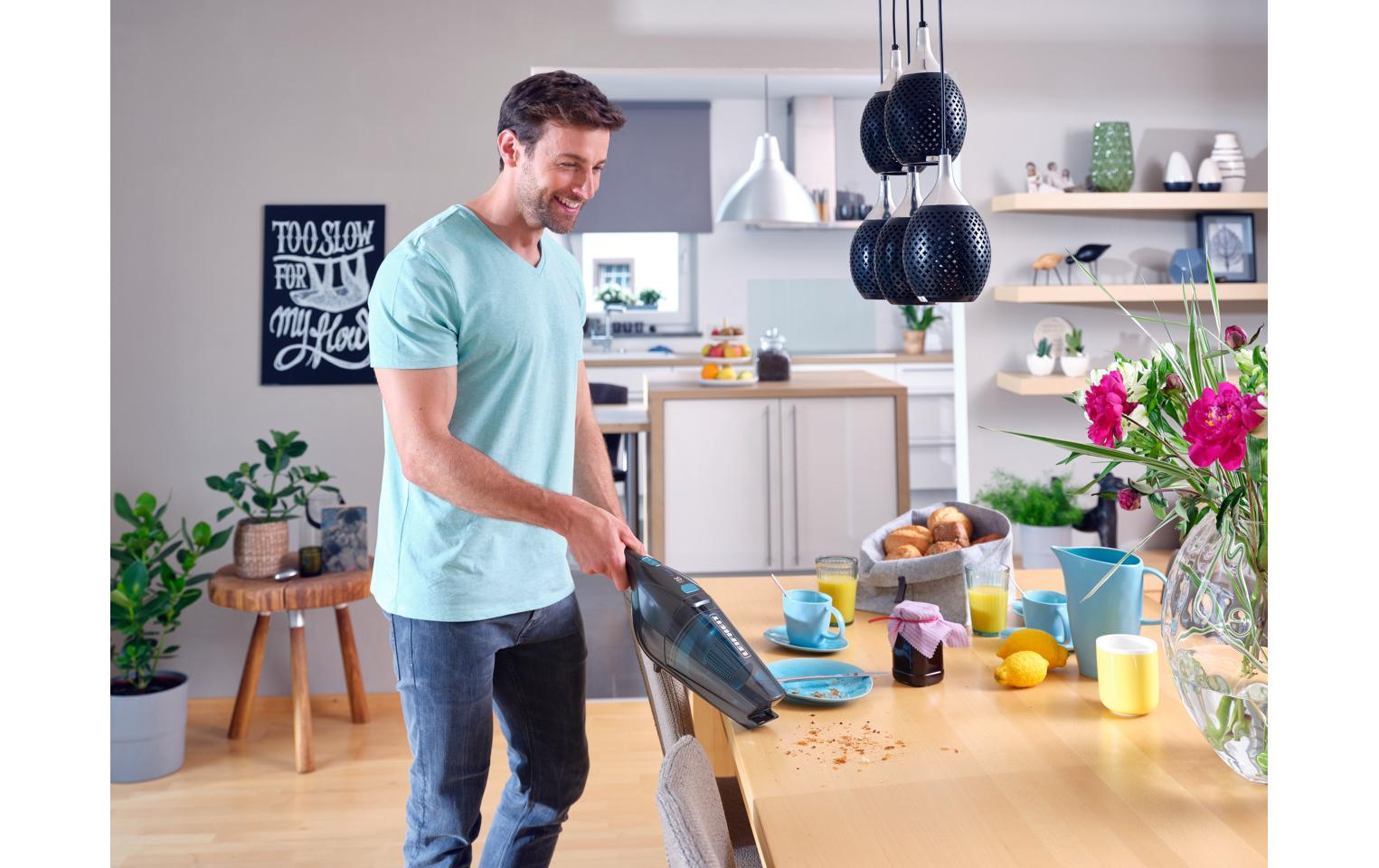 Akku-Hand- und Stielsauger Rotaro PowerVac 2in1 Schwarz<br>Kabelloser Staubsauger