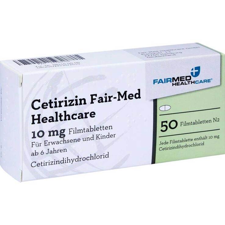 Cetirizin Fair-Med Healthcare 10 mg Filmtabletten, 50 St