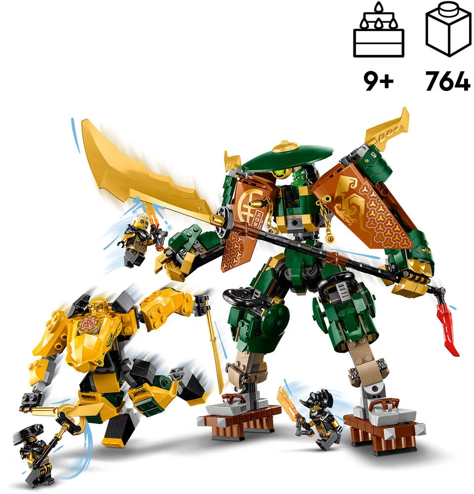 LEGO®NINJAGO® 71794 - L'EQUIPE DE ROBOTS DES NINJAS LLOYD ET ARIN