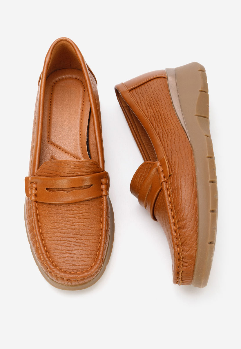 Mocassins à plateforme chameau Ozina