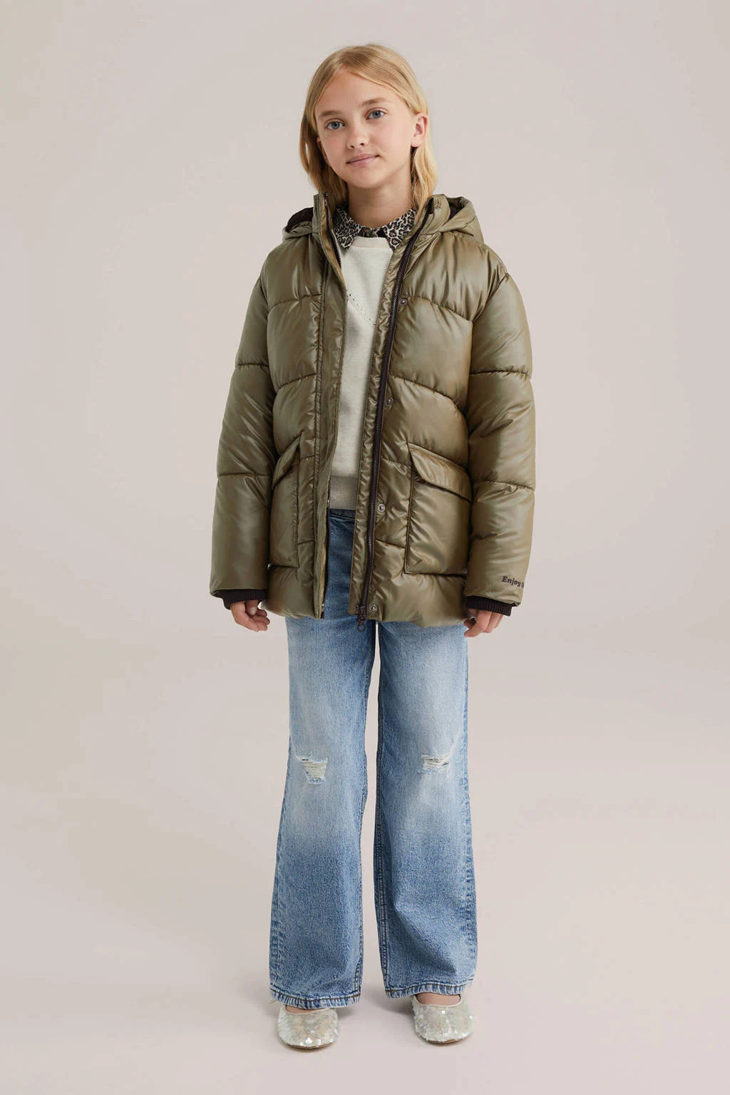 WE Fashion gewatteerde jas bruin